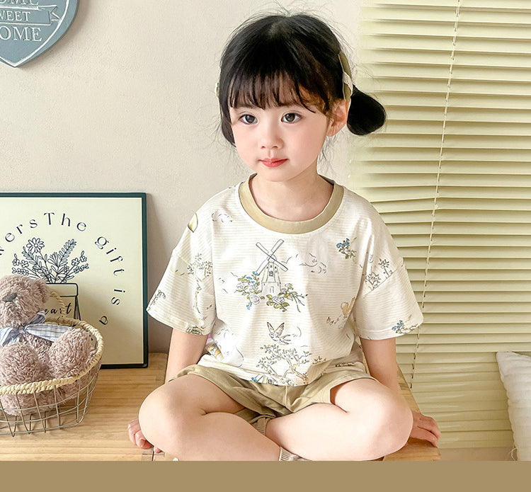 Printed T-shirt and Shorts Set