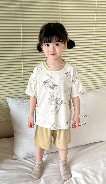 Printed T-shirt and Shorts Set