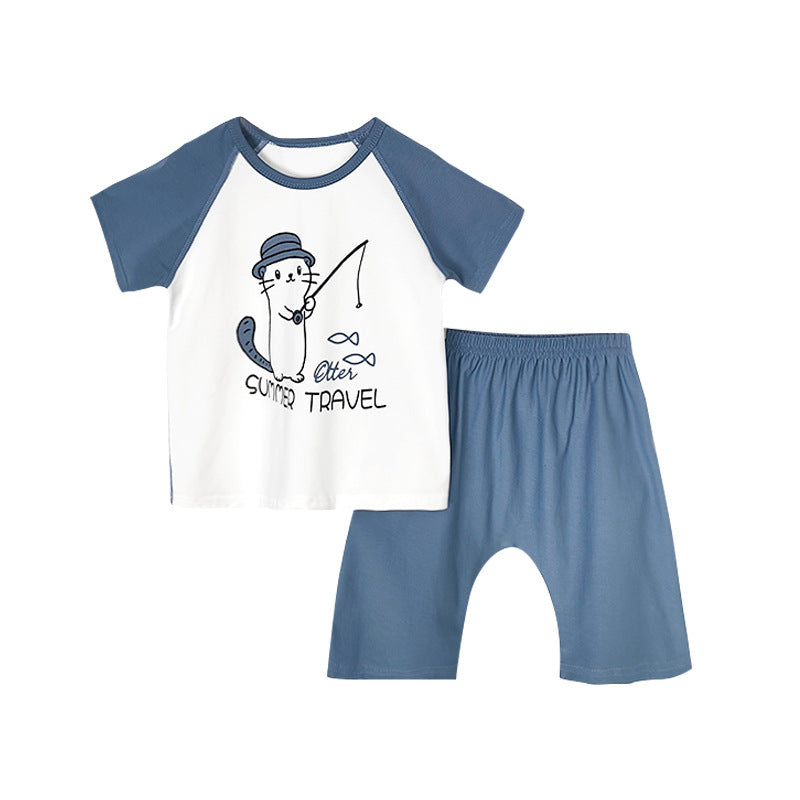 Boys Printed T-shirt with Shorts