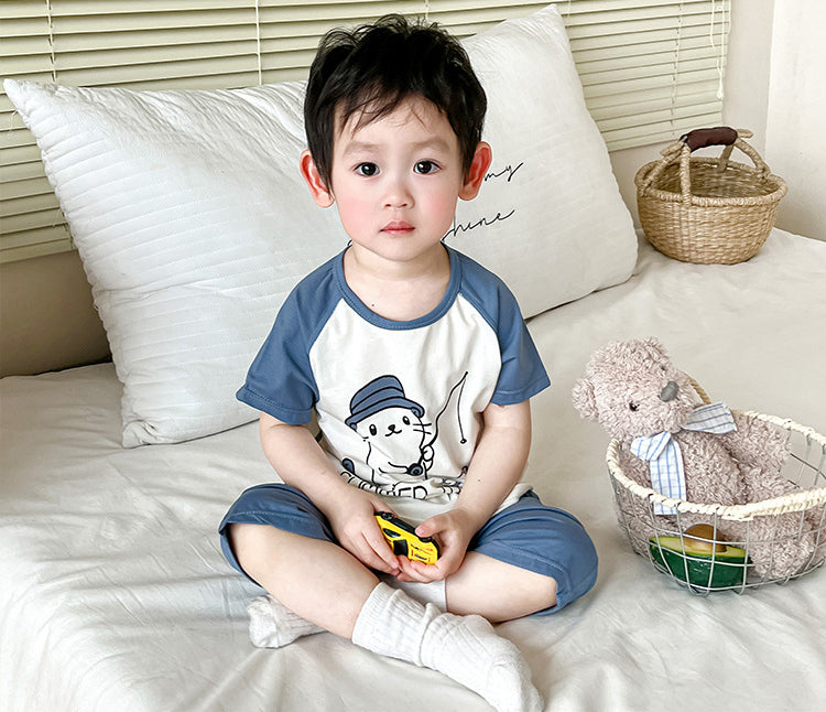 Boys Printed T-shirt with Shorts