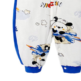 Infants Boys White Printed Rompers