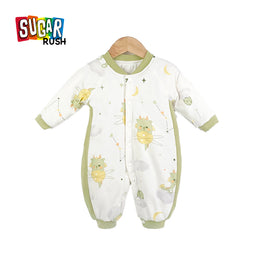 Infant Boys Green Printed Rompers