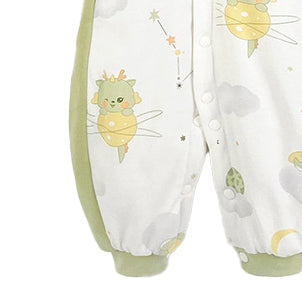 Infant Boys Green Printed Rompers