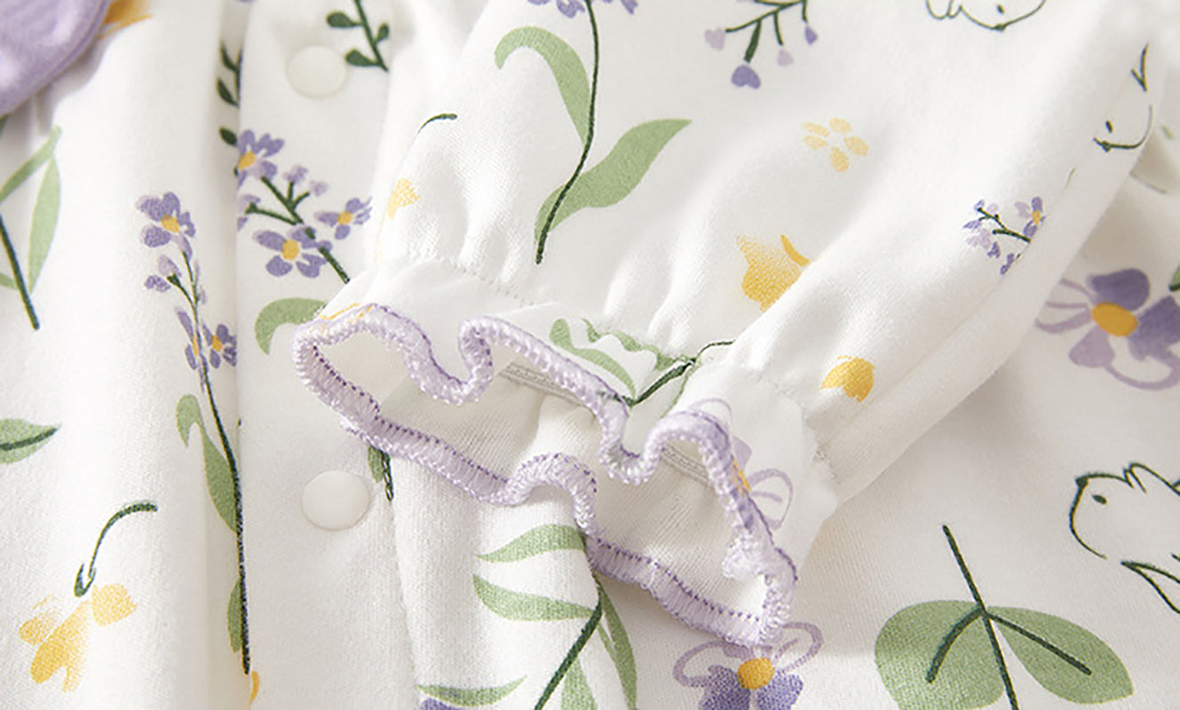 Girls Printed Cotton Rompers