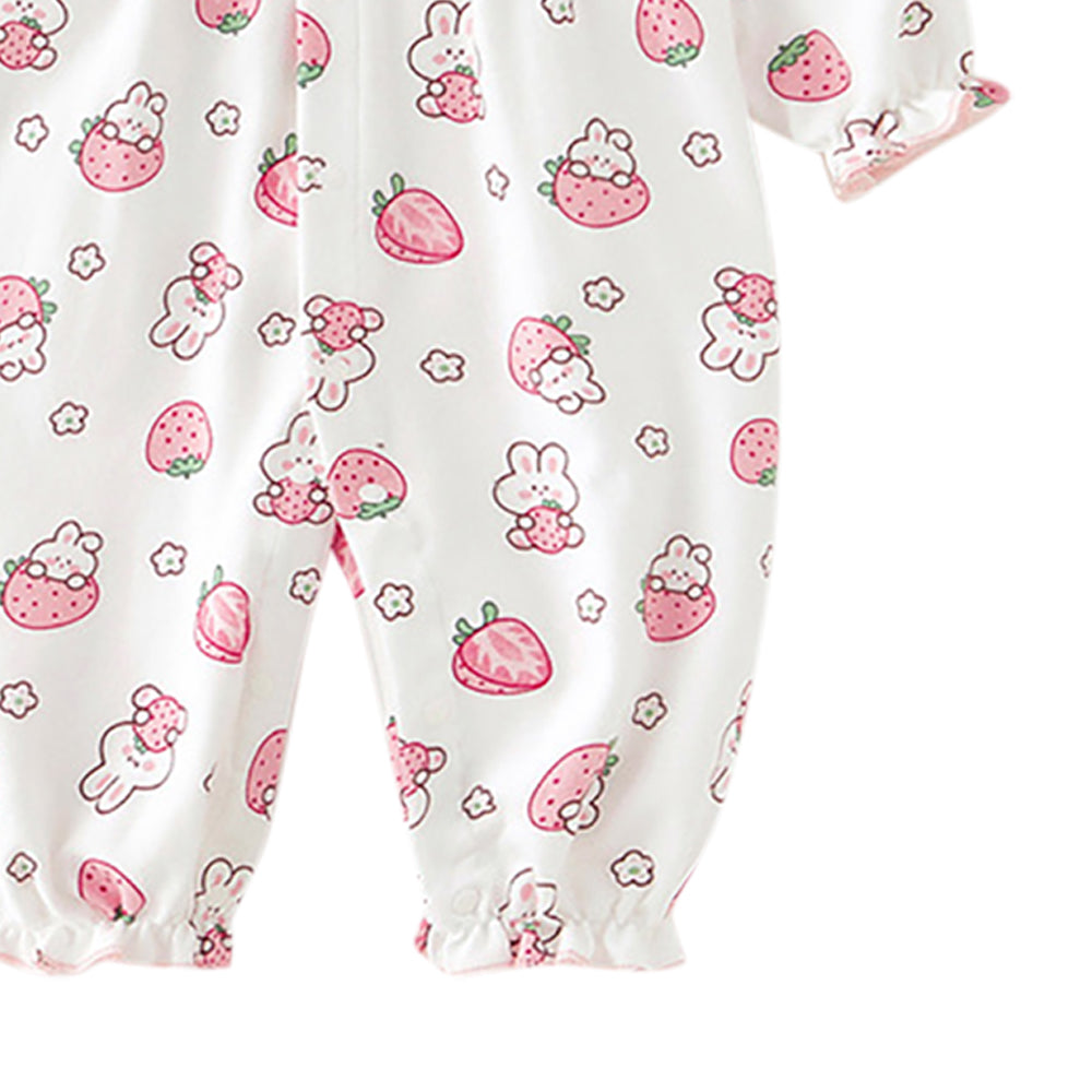 Infants Girls Printed Cotton Rompers