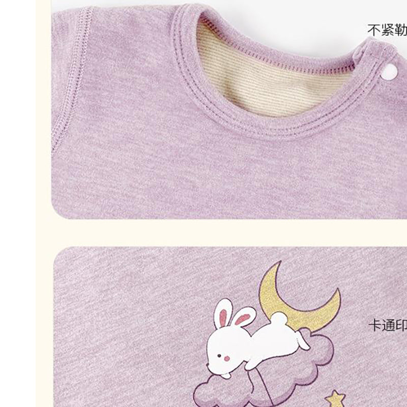 Infants Girls Purple Graphic Printed Cotton Rompers