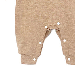 Infant Boys Khaki Graphic Printed Cotton Rompers
