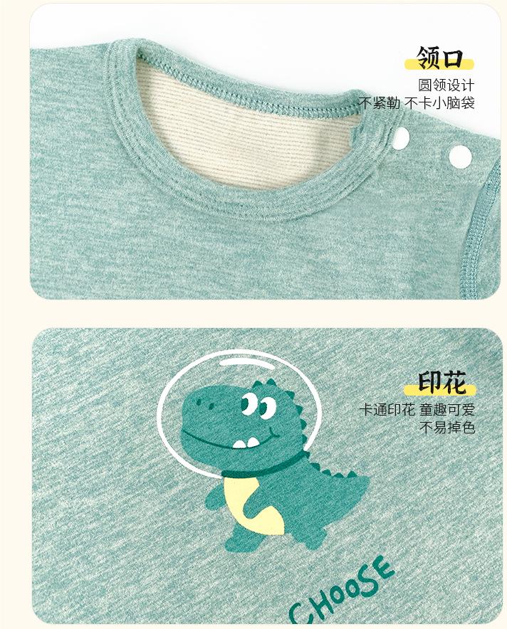Infant Boys Green Printed Cotton Rompers