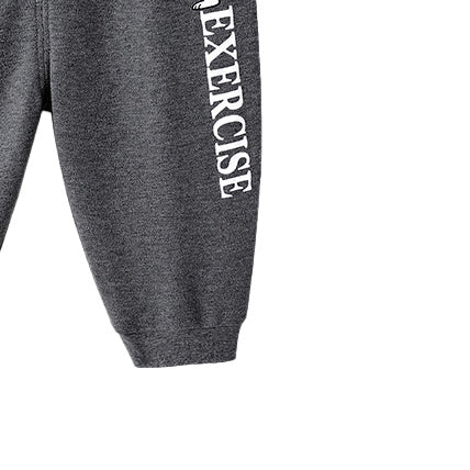 Boys Grey Typography Printed Easy Wash Cotton Joggers
