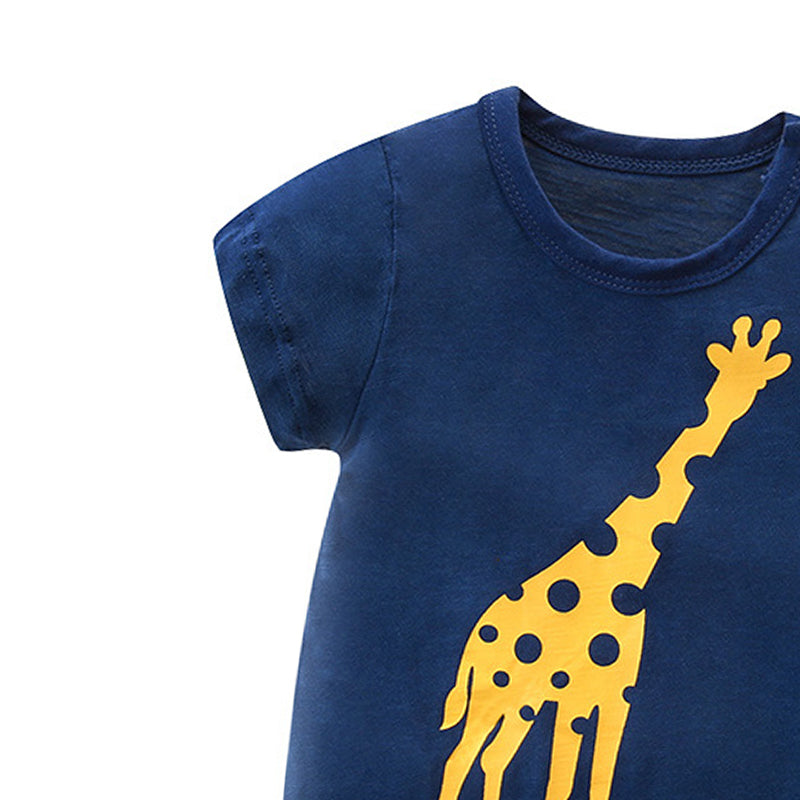 Infant Boys Printed Cotton Romper
