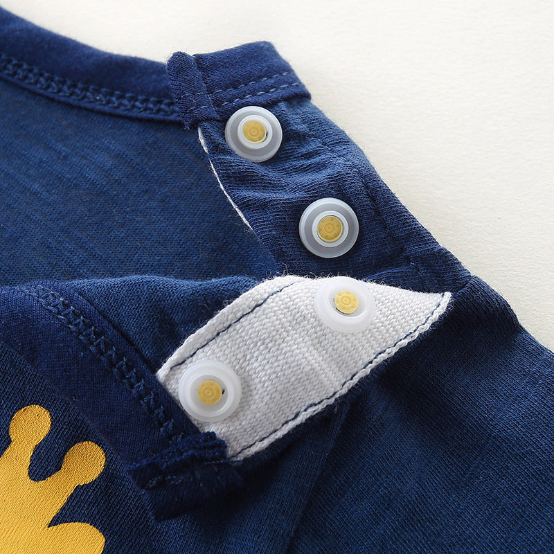 Infant Boys Printed Cotton Romper