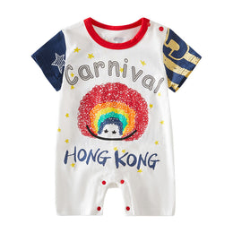 Infant Boys Printed Cotton Rompers