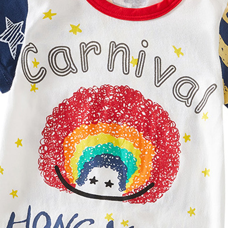 Infant Boys Printed Cotton Rompers