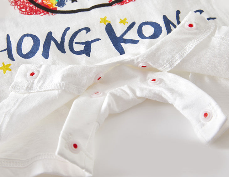 Infant Boys Printed Cotton Rompers