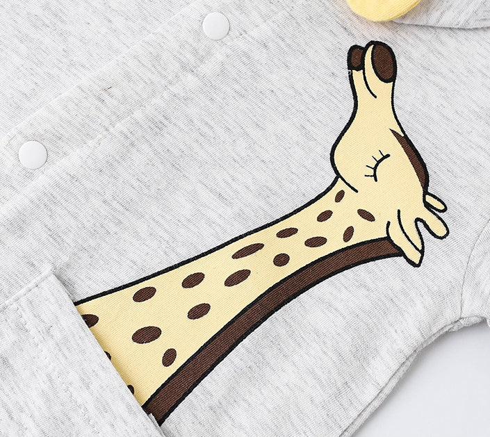 Infant Boys Printed Cotton Round Neck Rompers