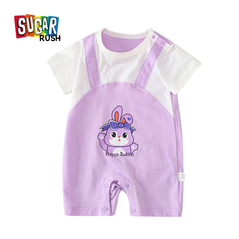 Infants Girls Printed Cotton Rompers