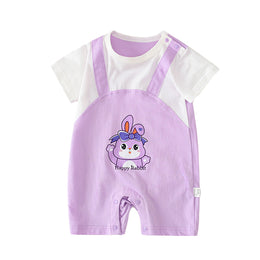 Infants Girls Printed Cotton Rompers