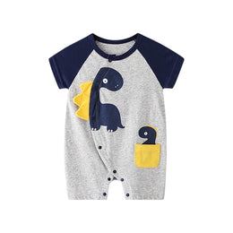 Infant Boys Printed Cotton Romper