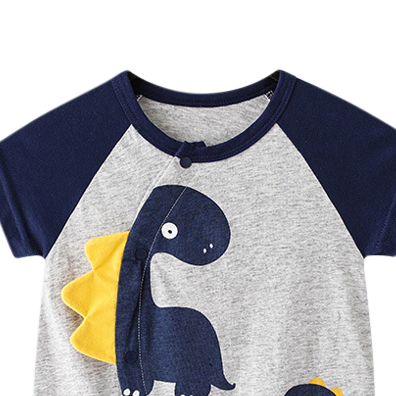 Infant Boys Printed Cotton Romper