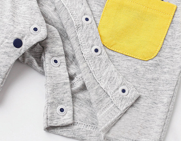 Infant Boys Printed Cotton Romper