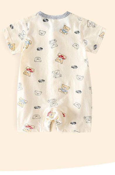 Infant Boys Printed Cotton Romper