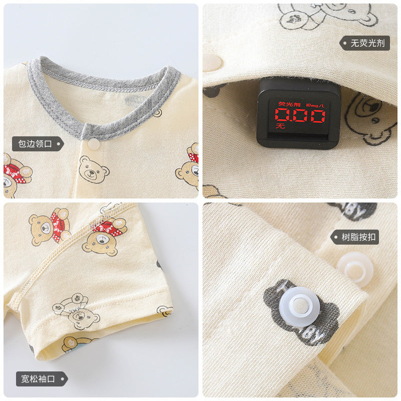 Infant Boys Printed Cotton Romper