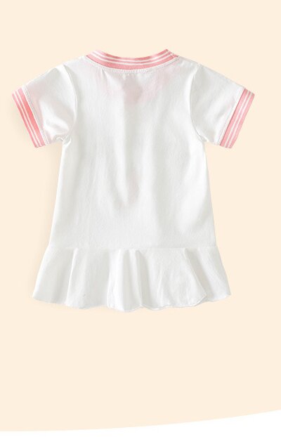 Girls Typography Print Cotton T-shirt Dress