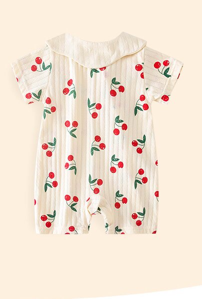 Infants Girls Printed Cotton Rompers