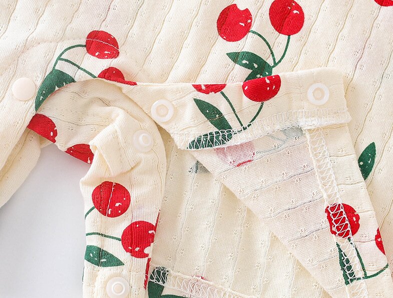 Infants Girls Printed Cotton Rompers