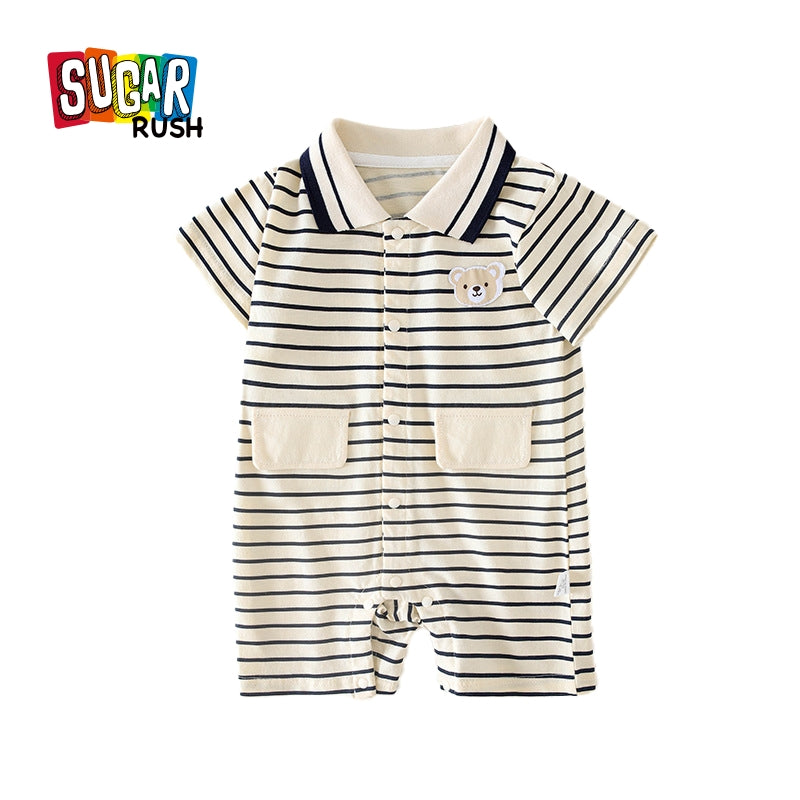 Infant Boys Printed Cotton Romper