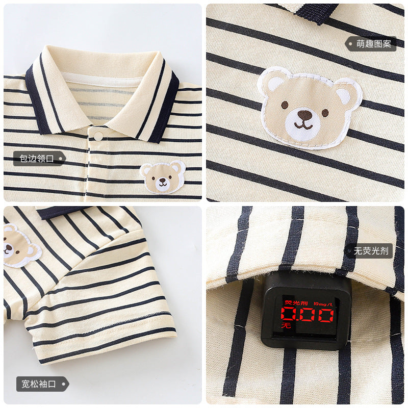 Infant Boys Printed Cotton Romper