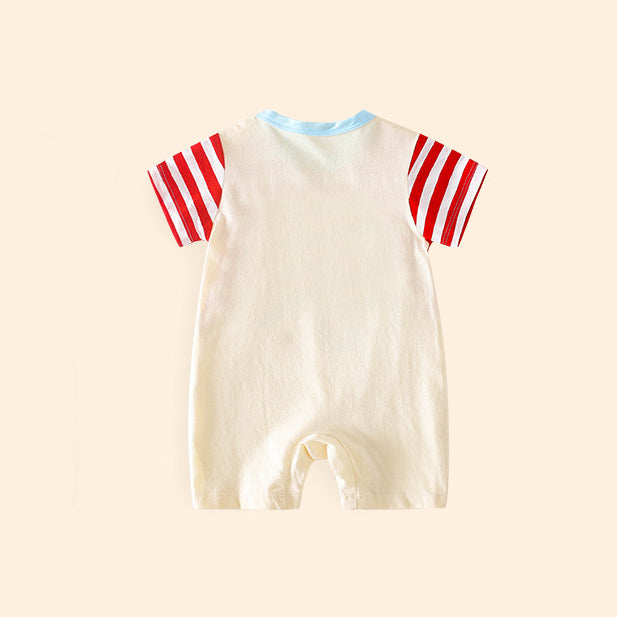 Infant Boys Printed Cotton Rompers