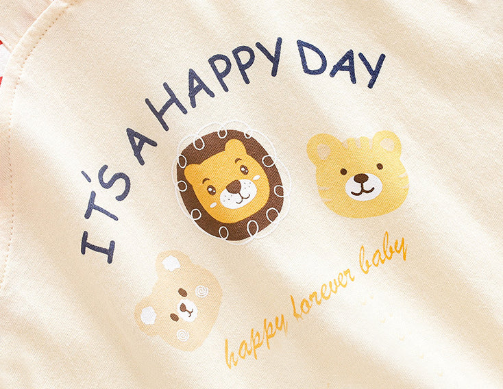 Infant Boys Printed Cotton Rompers