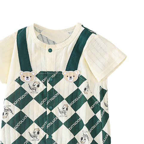 Infant Boys Printed Cotton Romper
