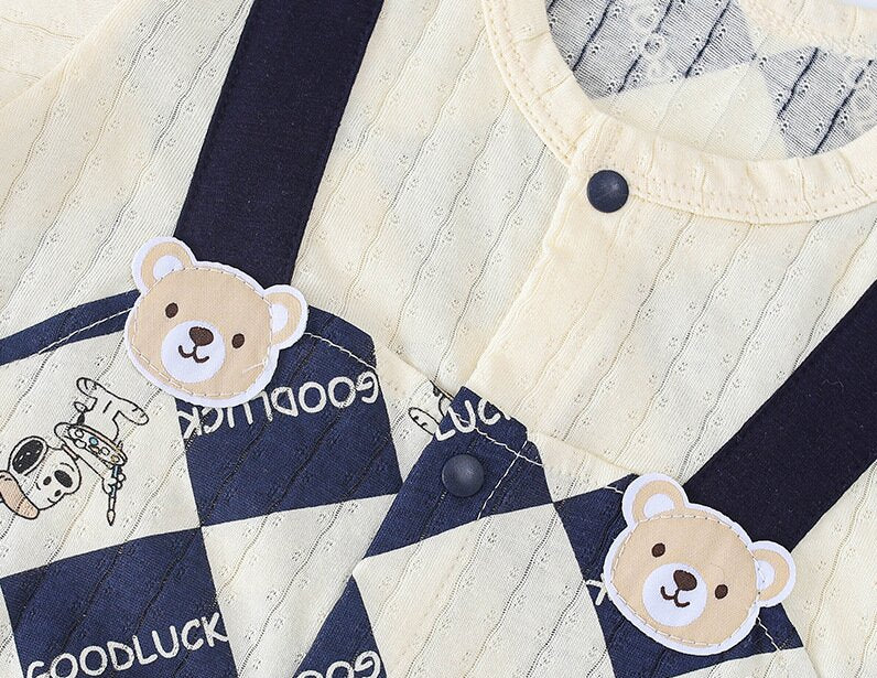 Boys Graphic Printed Round Neck Cotton Rompers