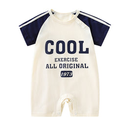 Infant Boys Printed Cotton Rompers