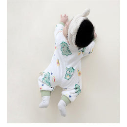 Infants Boys Green Conversational Printed Rompers