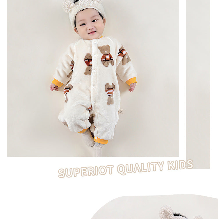 Infant Boys Yellow Graphic Printed Rompers