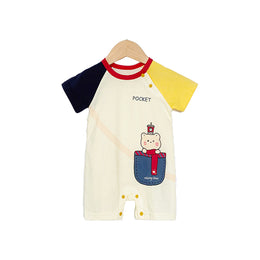 Infant Boys Printed Cotton Romper