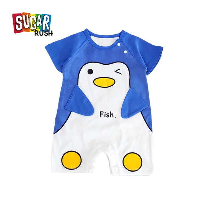 Infant Boys Printed Cotton Romper