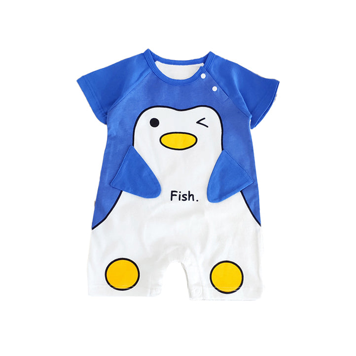 Infant Boys Printed Cotton Romper