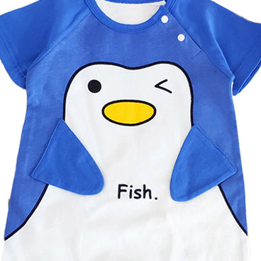 Infant Boys Printed Cotton Romper