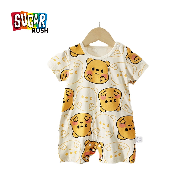 Infant Boys Printed Cotton Romper