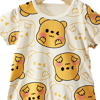 Infant Boys Printed Cotton Romper