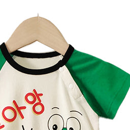 Infants Boys Graphic Printed Cotton Romper