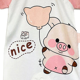 Infant Girls Conversational Printed Cotton Romper