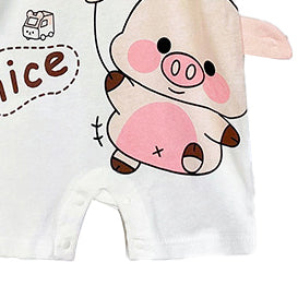 Infant Girls Conversational Printed Cotton Romper