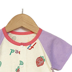 Infant Girls Conversational Printed Cotton Romper