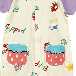 Infant Girls Conversational Printed Cotton Romper