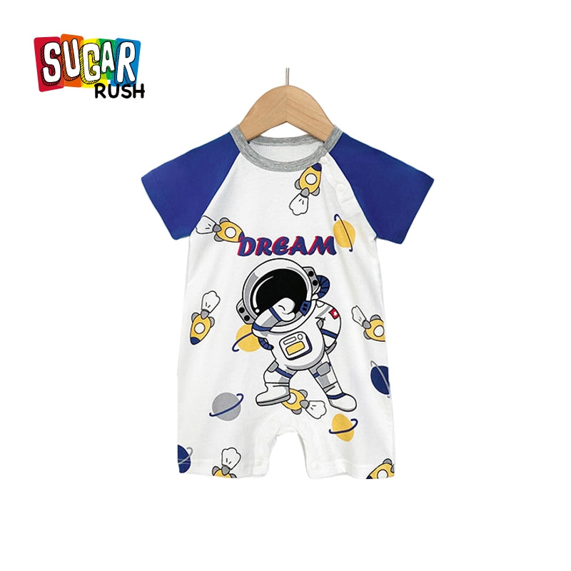 Infants Boys Conversational Cotton Romper